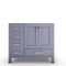 Castello Usa Yamyam 36" Gray Vanity with Gold Handles (Right Base Only) CB-YAM-36G-R-GLD-VBO - alternate 1